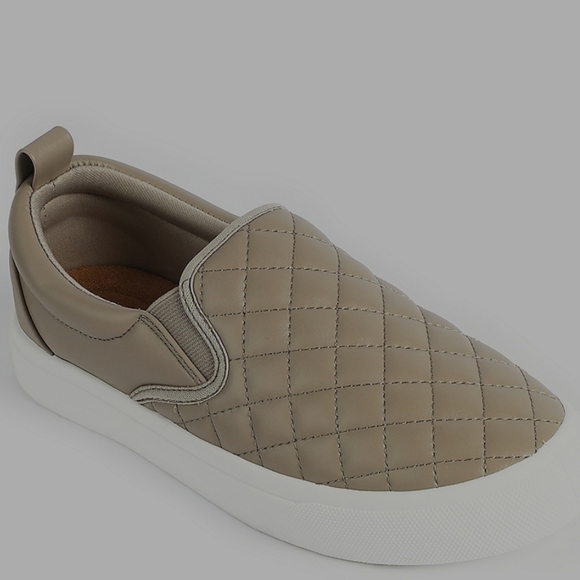 Maurices SuperCush Kate Taupe Quilted Slip On Sneaker